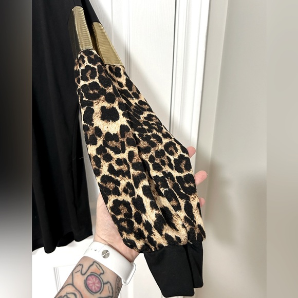Watermelon Leopard Print Bubble Sleeve Top - Picture 5 of 5